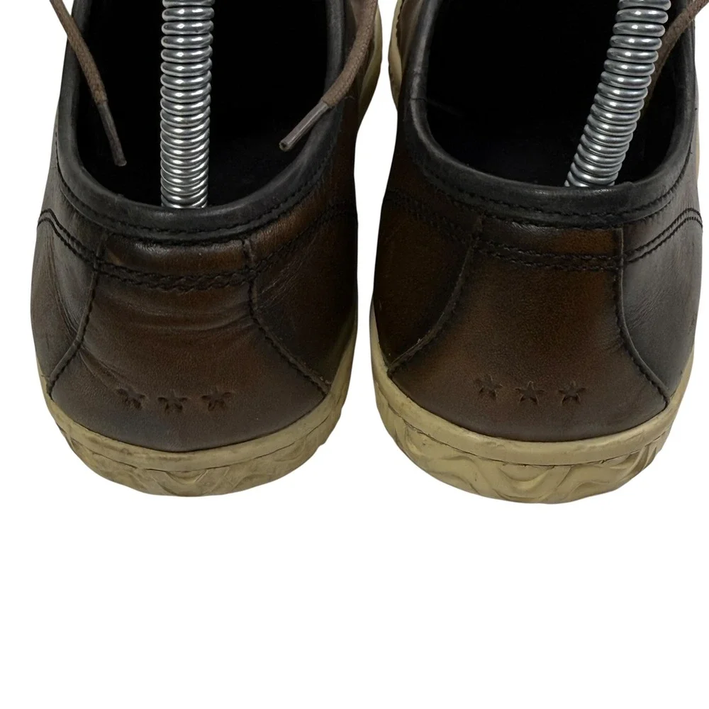 John Varvatos USA Reed Low Top Brown Leather Sneakers F2489T3B Mens‎ 8.5M